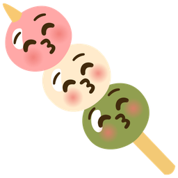 kissing face with closed eyes and dango