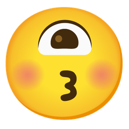 kissing face with closed eyes and eye