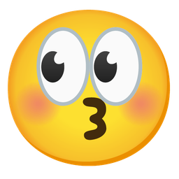 kissing face with closed eyes and eyes