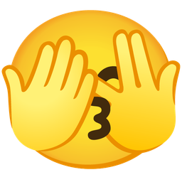 kissing face with closed eyes and face with peeking eye