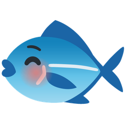 kissing face with closed eyes and fish