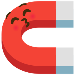 kissing face with closed eyes and magnet