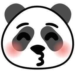 kissing face with closed eyes and panda