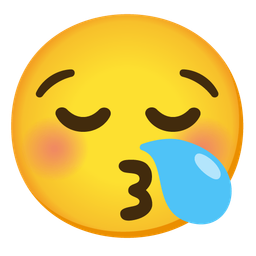 kissing face with closed eyes and sleepy face