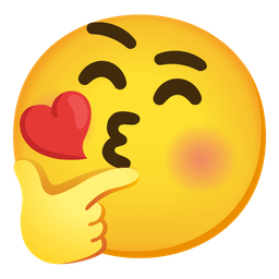 kissing face with closed eyes and thinking face