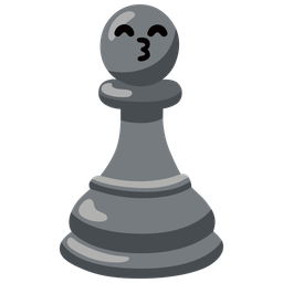 kissing face with smiling eyes and chess pawn