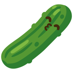 kissing face with smiling eyes and cucumber