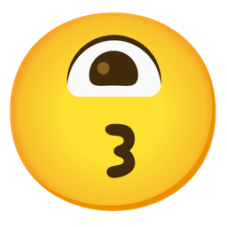 kissing face with smiling eyes and eye