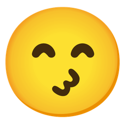 kissing face with smiling eyes and face with diagonal mouth