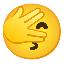 kissing face with smiling eyes and face with peeking eye