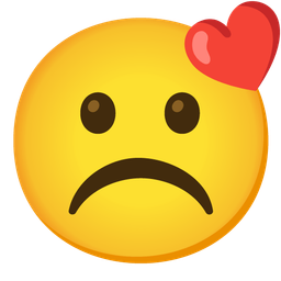 kissing face with smiling eyes and frowning face