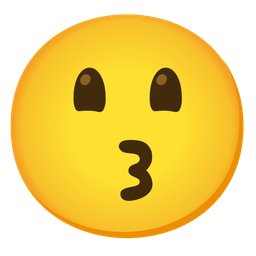 Kissing face with smiling eyes and Grinning face with big eyes