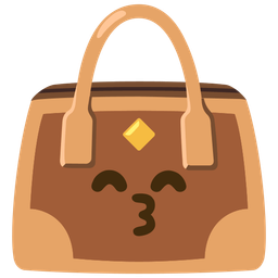 kissing face with smiling eyes and handbag