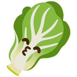 kissing face with smiling eyes and leafy green