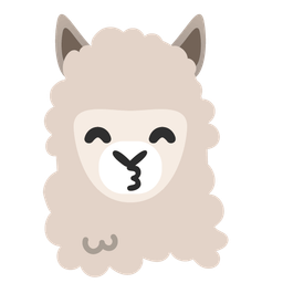 kissing face with smiling eyes and llama