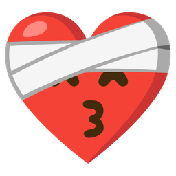 kissing face with smiling eyes and mending heart