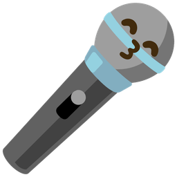 kissing face with smiling eyes and microphone