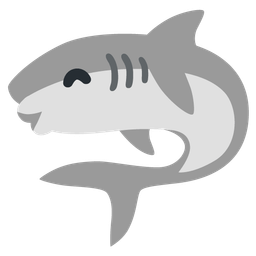 kissing face with smiling eyes and shark