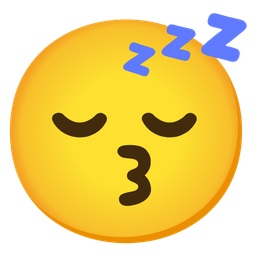 kissing face with smiling eyes and sleeping face