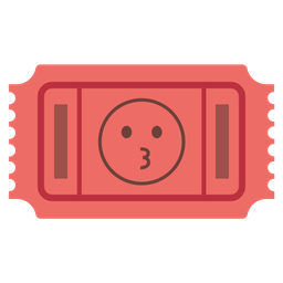 kissing face and admission tickets