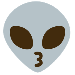 kissing face and alien