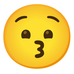 kissing face and anguished face