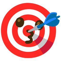 kissing face and bullseye