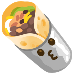 kissing face and burrito