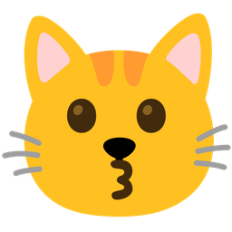 kissing face and cat face