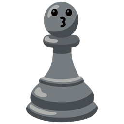 kissing face and chess pawn