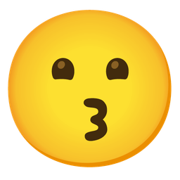 kissing face and confused face