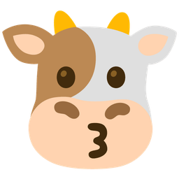 kissing face and cow face