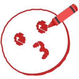 kissing face and crayon