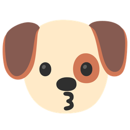 kissing face and dog face