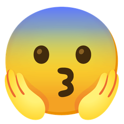 kissing face and face screaming in fear