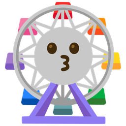 kissing face and ferris wheel