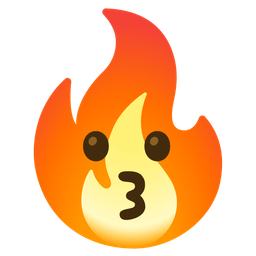 kissing face and fire