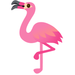 kissing face and flamingo