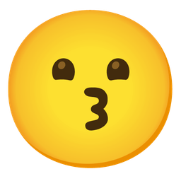 kissing face and frowning face