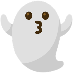 kissing face and ghost