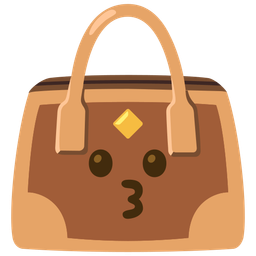 kissing face and handbag