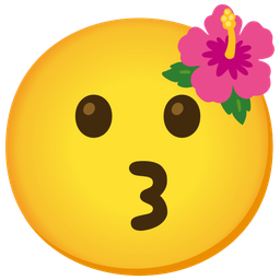 kissing face and hibiscus