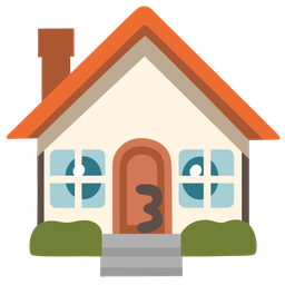 kissing face and house