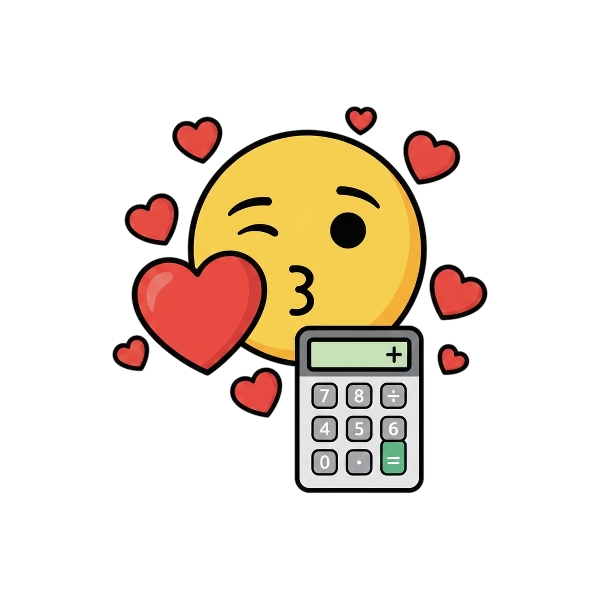 Kissing face and Input numbers