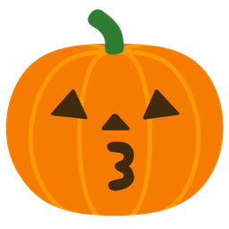 kissing face and jack-o-lantern