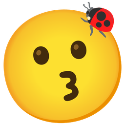 kissing face and lady beetle