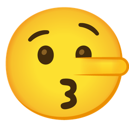 kissing face and lying face