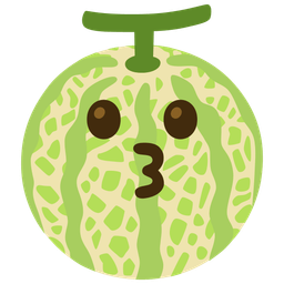 kissing face and melon