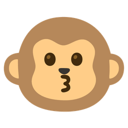 kissing face and monkey face