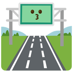 kissing face and motorway
